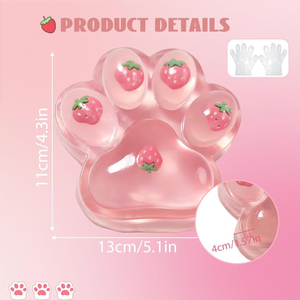 Cat Paw Taba Squishy <b>Squeeze</b> Toys Pink Squishy Sensory Stress Relief Fidget Toys for Party Favors Sensory Anxiety Toys - Product Image 2