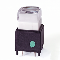 Interrupteur à bouton poussoir carré KFCA1580-23.2H pour équipement audio et vidéo avec console à réinitialisation automatique et éclairage