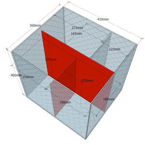 Aquarium moderne au design simple, ensemble complet avec armoire en aluminium + aquarium sans bordure avec LED - Product Image 3