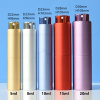 Atomiseur de parfum portable de haute qualité 5ml 8ml 10ml 15ml 20ml, rechargeable, noir, or, rose, argent, blanc