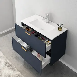 Foshan çin özelleştirilmiş tek vanity banyo lavabo Modern banyo dolapları