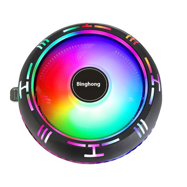 Colorful Light CPU Cooler for Silent 775Amd115X 1200-Pin Desktop Computer 1366 1356 Cpu Fan Stock Available