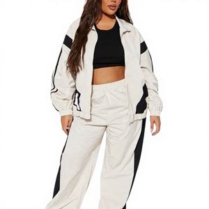 Conjunto de Dos Piezas Personalizado con Cremallera, Chaqueta Cortavientos de Manga Corta y Top Corto para Correr, Servicio OEM para Mujer 2026 - Product Image 1