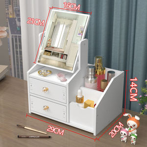 Organizador de Escritorio IStapromo con Espejo, Organizadores de Joyas, Almacenamiento para Escritorio de Oficina, Caja de Madera para Joyas - Product Image 6