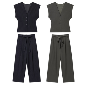 KAR & OT ZA 2025 autunno nuovo <span class=keywords><strong>gilet</strong></span> a maniche larghe snellente in vita snellente con scollo a V 4391511 4749768 - Product Image 6