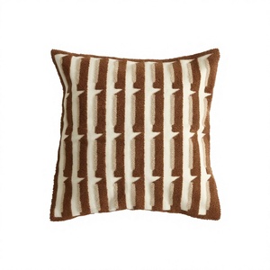 2026 Nordic Style Boho Ethnic Square Cushion Cover Woven Technique Embroidered Tufted Vintage Eco-Friendly Custom OEM Wholesale - Product Image 1