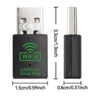 Clé USB WiFi 6 avec connectivité sans fil 5.4 |   900 Mbps double bande |   Kit sans pilote pour clavier, souris, imprimante, casque, haut-parleur et sac de transport