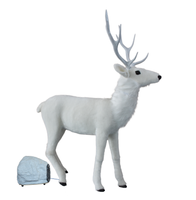 Renne Animé Personnalisé en Fibre de Verre avec Musique Bluetooth, Modèle de Cerf pour Noël, Cadeau Maison, Décoration de Fêtes