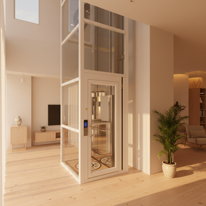 Ascensore Residenziale Compatto <span class=keywords><strong>per</strong></span> 3 Piani, Altezza di Sollevamento 3-10m, Elevatore Domestico Idraulico con Cabina - Product Image 5