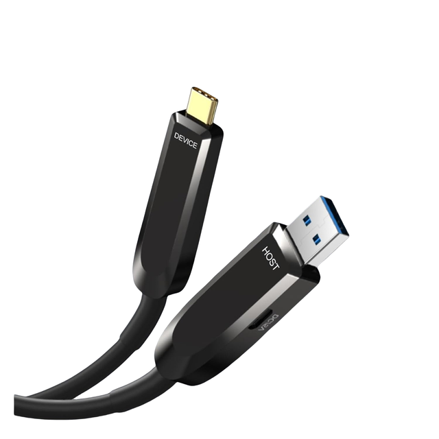 USB3.1-A to Type-C Optical Fiber Cable 10Gbps Transmission Compatible with 2.0 HD Optical Fiber Cable