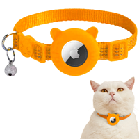 Collier tactique souple en nylon durable imprimé avec support GPS anti-perte AirTag pour chats et chiens