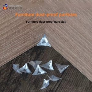 Protection d'angle triangulaire transparente en cristal anti-poussière pour armoire, commode et tiroir domestique - Product Image 1