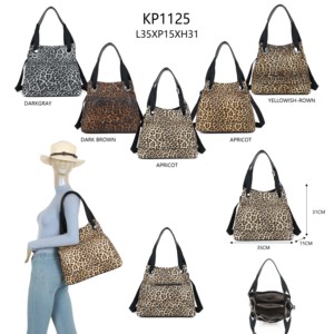 2025 nouveau rétro motif léopard mode personnalisé noir/marron/kaki grande capacité sac à bandoulière femmes sac fourre-tout - Product Image 4