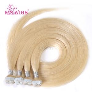 Extensions de cheveux humains KSWIGS Premium Skin Weft Mini Tape In, légères, confortables, adhésif longue durée, cheveux Remy authentiques. - Product Image 5
