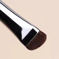 Kuas Pewarna Alis Vegan Bulu Sintetis Gagang Kayu Ferrule Tembaga Blender Eyeshadow Grosir Custom Logo