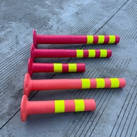 Poteau de signalisation routière flexible en EVA de 90 cm, cône de signalisation, poteau de délimitation réfléchissant, borne de sécurité – Meilleures ventes