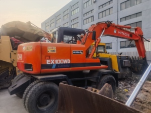 Excavadora Usada en Buen Estado HITACHI EX100WD de 10 Toneladas, Excavadora de Ruedas de Segunda Mano HITACHI EX100WD en Venta - Product Image 6