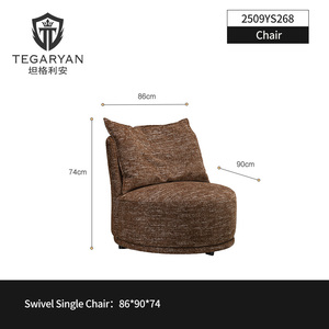 Sofá Esquinero Nórdico Moderno de Tres Plazas con Relleno de Esponja y Tapizado de Tela para Sala de Estar - Product Image 6