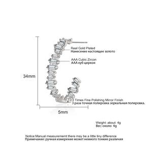 Pendientes de circonita cúbica de una hilera RAKOL EP2527 CC plateados - Product Image 5