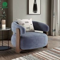 Moontree Chaise moderne en velours avec cadre en bois rembourré, à dossier bas en éponge hautement élastique pour salon, salle à manger et appartement.