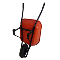 Brouette de chantier robuste 100L avec capacité de charge de 180 kg et roue pneumatique de 4.00-8 pouces