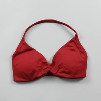 Soutien-gorge de sport sans couture pour femme, à bretelles halter, maintien léger, dos ouvert froncé, rembourré, pour yoga et gym, style crop top