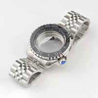Kit Cassa Orologio 42mm con Inserto Ghiera, Posizione Corona 3.8, Bracciale a 5 Maglie, Parti Modifica Orologio Meccanico per Movimento NH35/NH36