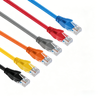 Cable de Red Kneysum de Alta Velocidad CAT5/CAT5E CCA G652D, Par Trenzado Sólido para Interiores/Exteriores, 1M, RJ45