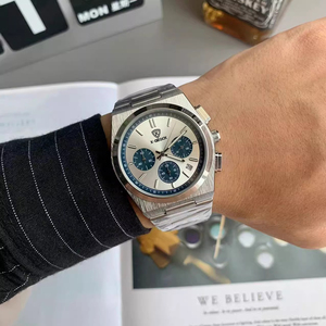 Nuevo reloj de cuarzo de lujo para hombre, reloj deportivo para hombre, resistente al agua, fecha luminosa, cronógrafo, relojes de acero inoxidable para hombre - Product Image 4