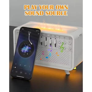 Diffuseur tout-en-un Veilleuse de sommeil à <span class=keywords><strong>bruit</strong></span> blanc Haut-parleur Bluetooth lumineux 8 jeux de <span class=keywords><strong>d</strong></span>ésodorisants naturels <span class=keywords><strong>sans</strong></span> son - Product Image 3