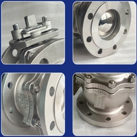 Katup Bola Baja Tahan Karat 304/316 CF8M CF8 ASME B16.34 DN50 ISO 5211 Pemasangan Langsung Pad Full Port Manual Flanged End Gas OEM
