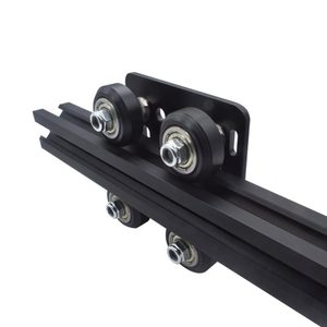 Pencetak 3D v-lomen 2020 atau 2040 v-slot Anodized profil aluminium ekstrusi rel Linear + kendaraan pelat geser katrol pelat