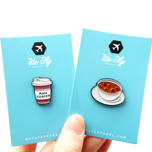 Tùy Chỉnh Thiết Kế Dễ Thương Trâm Phụ Nữ Pin Kim Loại Cốc Cà Phê Ve Áo Pins Huy Hiệu Biểu Tượng Tùy Chỉnh Cứng Mềm Men Pin - Product Image 4