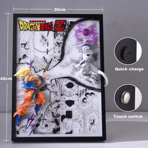 Novedades en Arte Mural 3D, <span class=keywords><strong>Figuras</strong></span> <span class=keywords><strong>de</strong></span> Anime <span class=keywords><strong>de</strong></span> <span class=keywords><strong>Dragon</strong></span> <span class=keywords><strong>Ball</strong></span> <span class=keywords><strong>Vegeta</strong></span>, Juguetes Modelo, Pintura Decorativa con Luz, Figura <span class=keywords><strong>de</strong></span> Anime con Caja LED Decorativa - Product Image 6