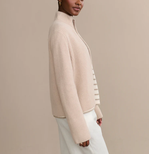 Cardigan en cachemire de haute qualité pour <span class=keywords><strong>femme</strong></span>, avec logo personnalisé, col montant, manches longues, tenue chaude et élégante, collection 2026 - Product Image 5