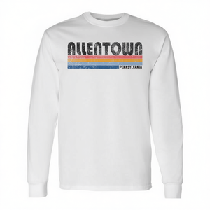 T-shirt a maniche lunghe Allentown Pennsylvania in stile vintage anni '80 - Product Image 2