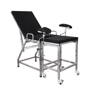Cama de entrega de acero inoxidable, mesa de entrega de ginecología obstétrica, silla de examen ginecológico, soporte de respaldo ajustable - Product Image 2