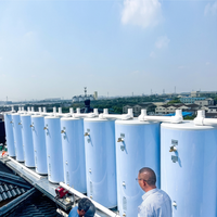 Système de chauffe-eau solaire à plaque plate pressurisé 300L, directement de l'usine OEM/ODM, pour usage extérieur et hôtelier, eau chaude domestique