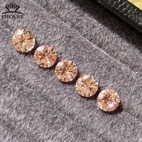 EMEJEWE OEM Saphir rose de laboratoire taille brillant, pierre précieuse en vrac à effet de jeu de couleurs/feu pour la création de bijoux personnalisés en argent et or 9K-18K