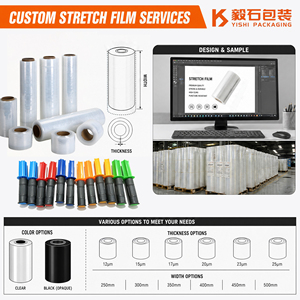 Film étirable géant YISHI en LLDPE transparent, résistant à l'humidité et à la poussière, de qualité industrielle, pour l'emballage de palettes - Product Image 3