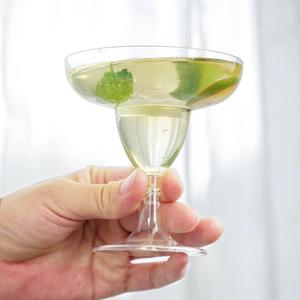 Tasse en plastique transparent <span class=keywords><strong>gourde</strong></span> gobelet tasse jetable élégant verres à pied transparents pour vin jus Cocktails boissons décoration de gâteau - Product Image 6