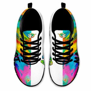 DropShip Art Teacher acuarela hacer arte zapatillas polinesio Tropical Floral ligero transpirable <span class=keywords><strong>zapatos</strong></span> para caminar para Mujeres Hombres - Product Image 3