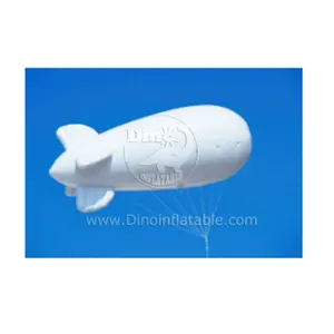 Modern Design Inflatable White Rocket Ball Helium Airship Helium Flying Air Balloon For Party Show