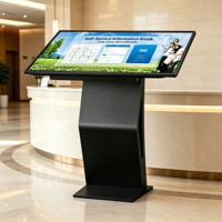 Kiosque d'information tactile LCD 4K de 55 pouces, écran interactif 20 points, montage au sol, Windows, pour aéroport et gare