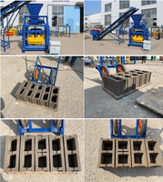 Machine innovante semi-automatique de fabrication de briques, machine à blocs creux, machine intelligente de fabrication de briques pour la construction communautaire