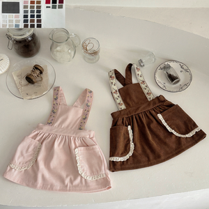 ชุดเดรสปักลายดอกไม้น่ารักสำหรับเด็กผู้หญิงอายุ1-3ชั้นพร้อมการตกแต่งที่สวยงาม - Product Image 1