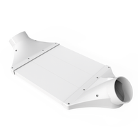 MIAVENTILATION Conduit d'air frais Linteau Tuyau plat PVC 75 mm Adaptateur de ventilation pour ventilateur de cheminée