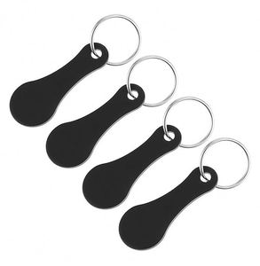 Stainless Steel Shopping Trolley Tokens Key Ring <b>Keychain</b> for Grocery Shopping Cart - Product Image 6