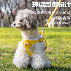Correa para perro estilo chaleco, arnés de pecho para perros pequeños tipo Teddy Bichon Frise, cuerda para pasear gatos y conejos, cadena, artículos para mascotas - Product Image 2