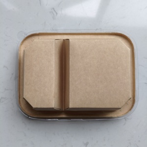 Recipientes <span class=keywords><strong>de</strong></span> Papel Kraft Octogonales <span class=keywords><strong>de</strong></span> 2 Secciones, Diseño Personalizado, Desechables, para Comida para Llevar, Dietas, Ensaladas y Bocadillos - Product Image 3